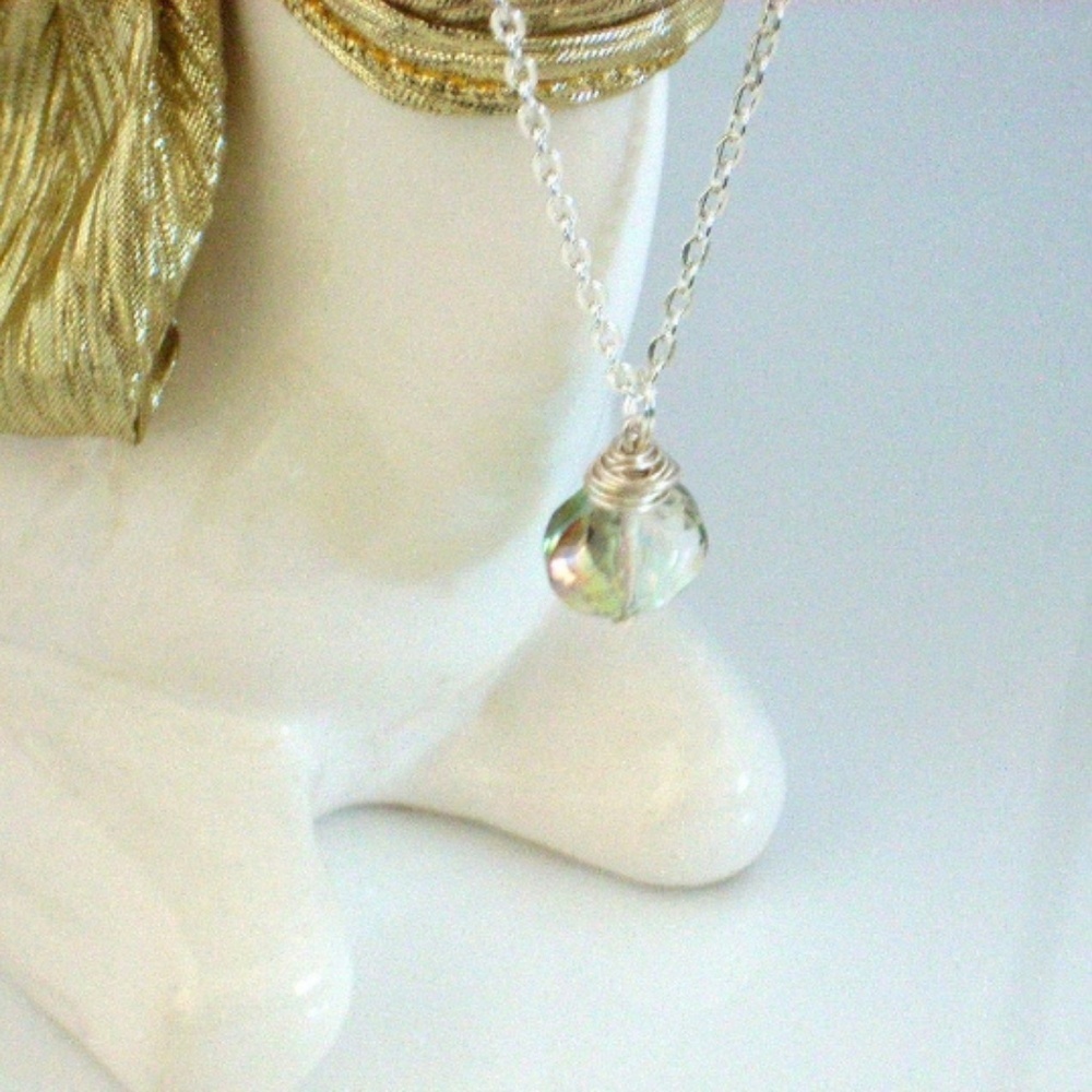 ❤️ Aurora Borealis Iridescent Necklace Crystal